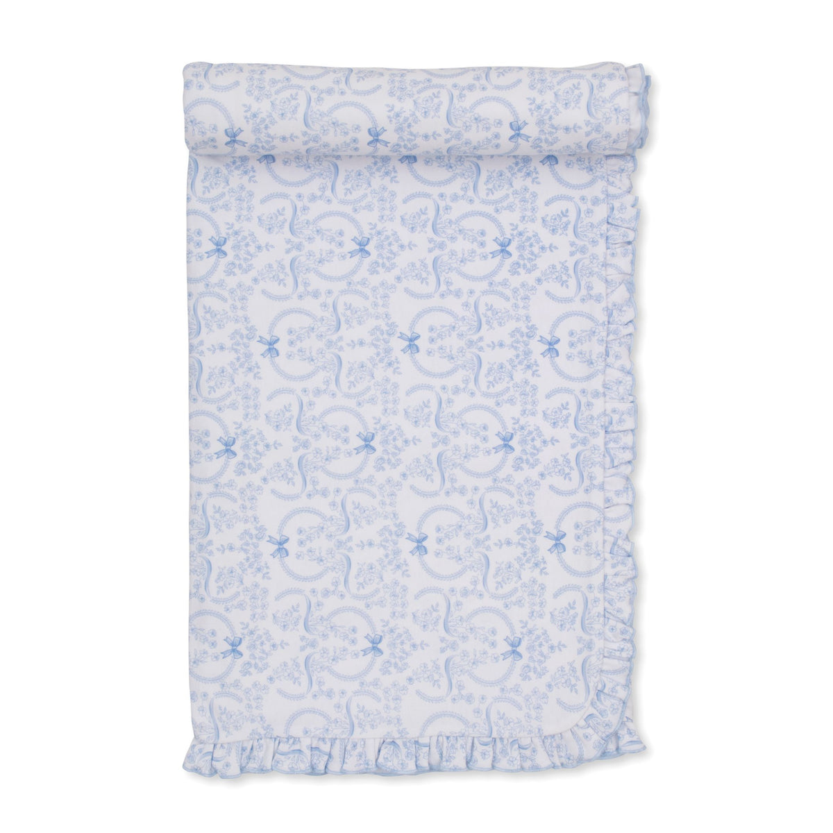 Delicate Blooming Bows Light Blue Blanket