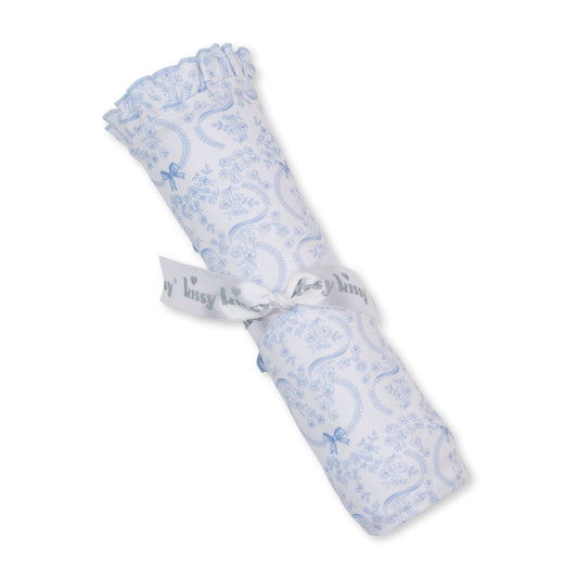 Delicate Blooming Bows Light Blue Blanket