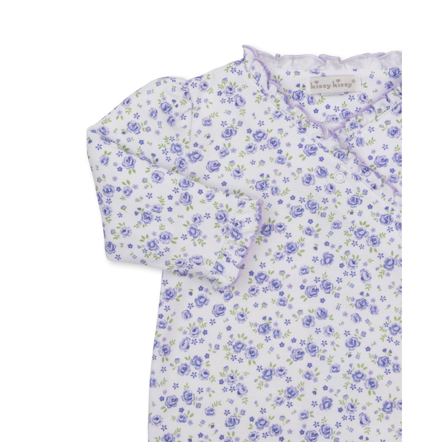 Cottage Roses Lilac Footie