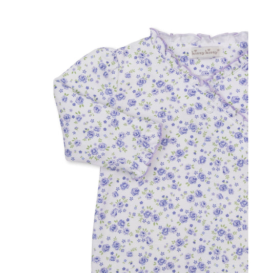 Cottage Roses Lilac Footie