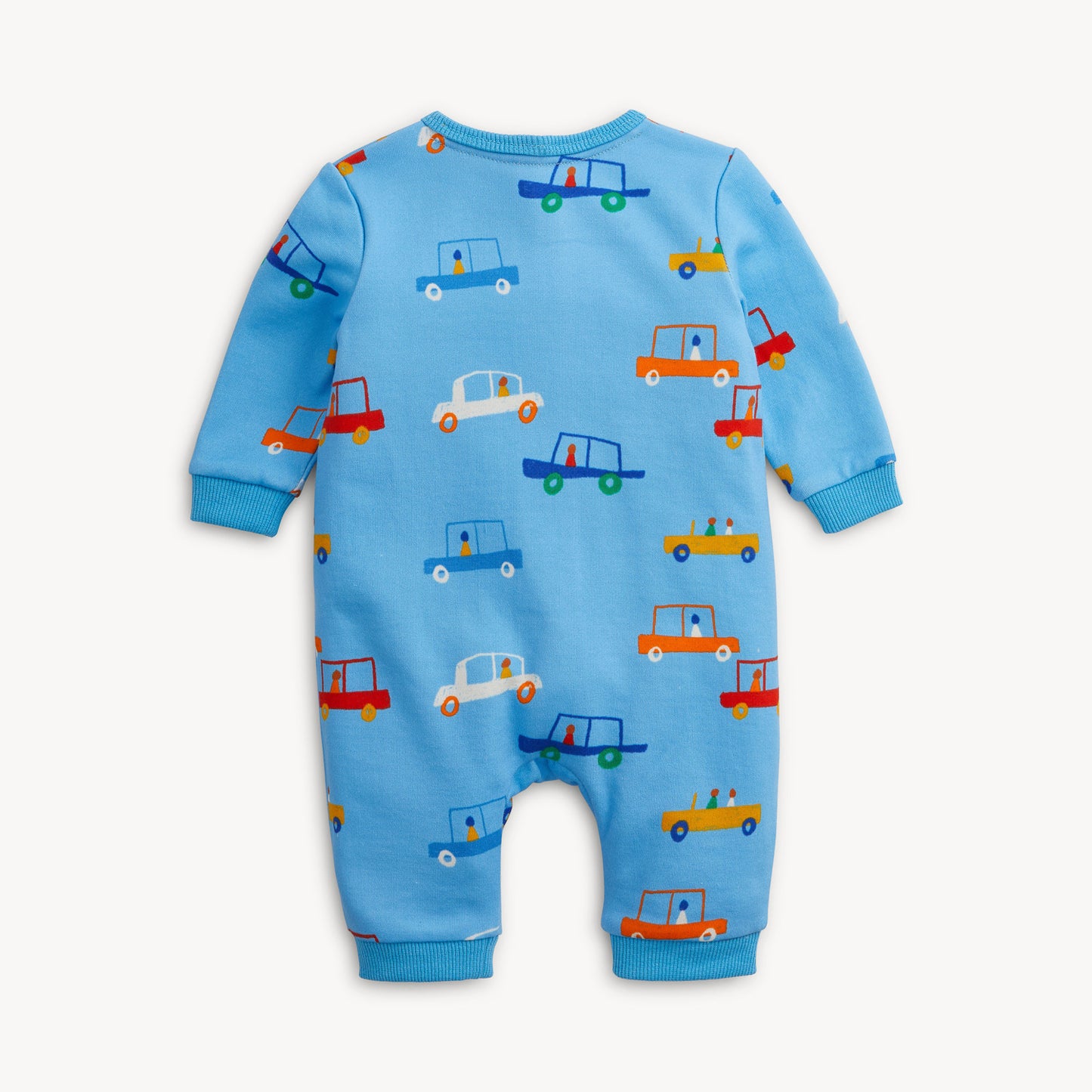 CARS BLUE FRENCH TERRY BOYS ROMPER