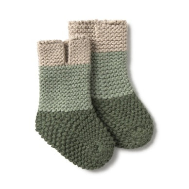 KNIT TRICOLOR BOOTIES