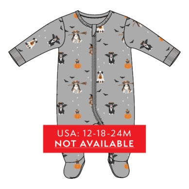 FOOTED SLEEPER KNIT-GREY MD.
