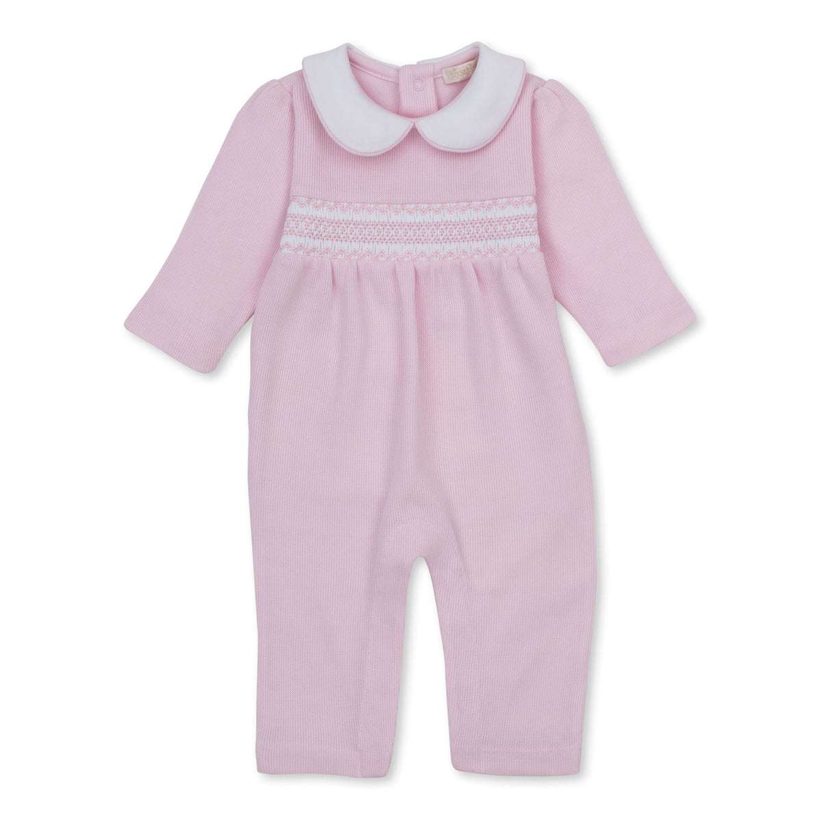 Pink Playsuit w/Hand Smocking