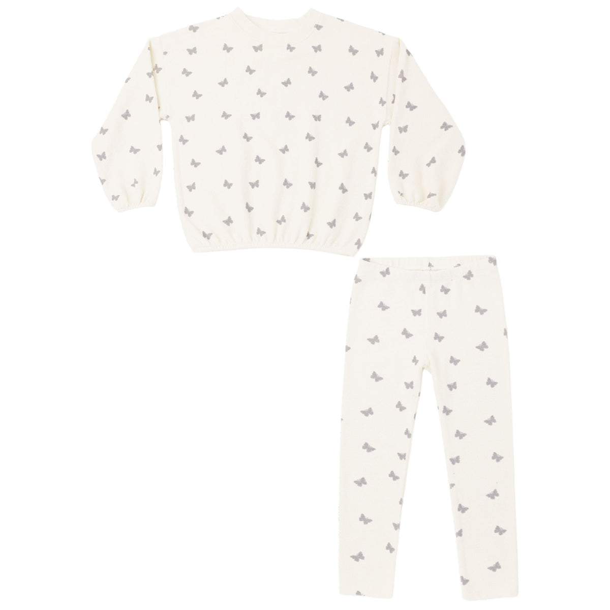 SPONGEY KNIT SET BUTTERFLY DITSY