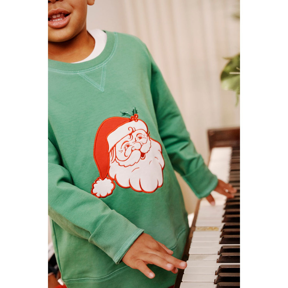 Cassidy Comfy Crewneck - Boys - French Terry Santa