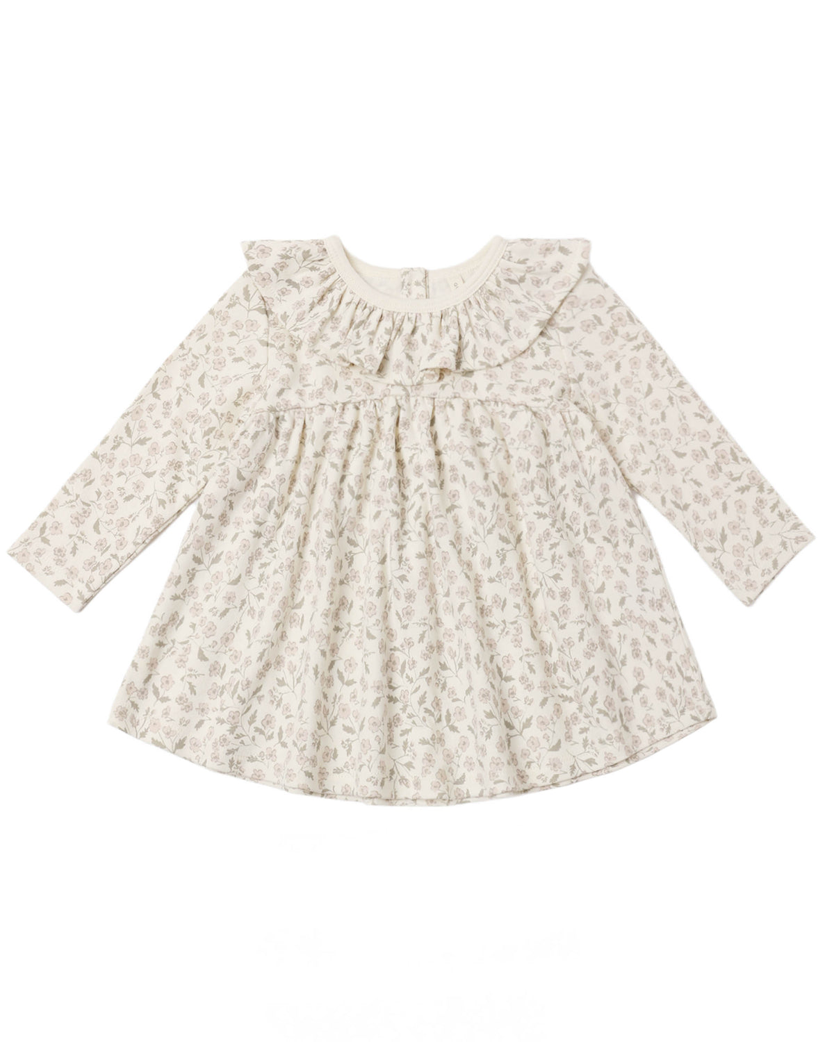 RUFFLE COLLAR JERSEY DRESS FLORET