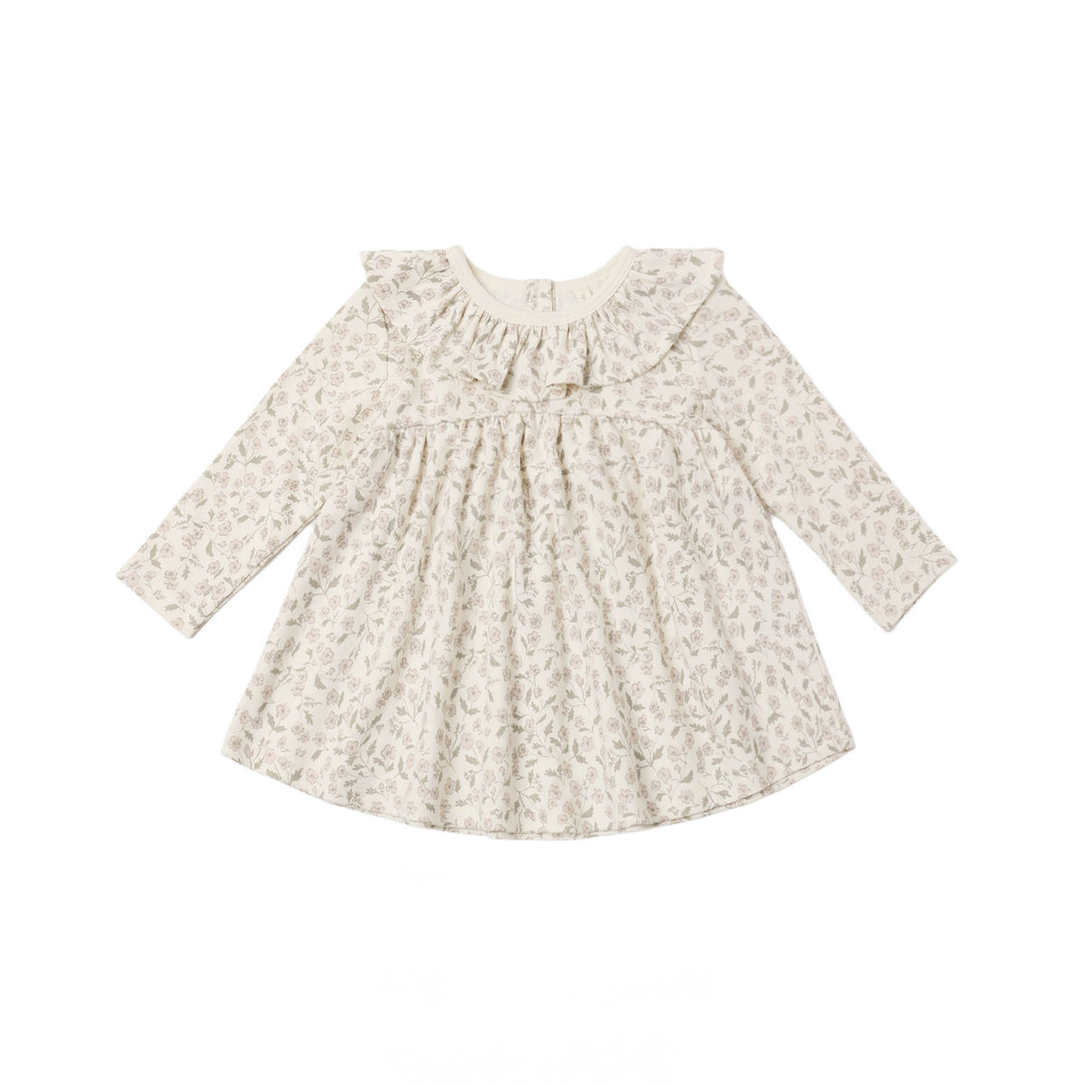 RUFFLE COLLAR JERSEY DRESS FLORET