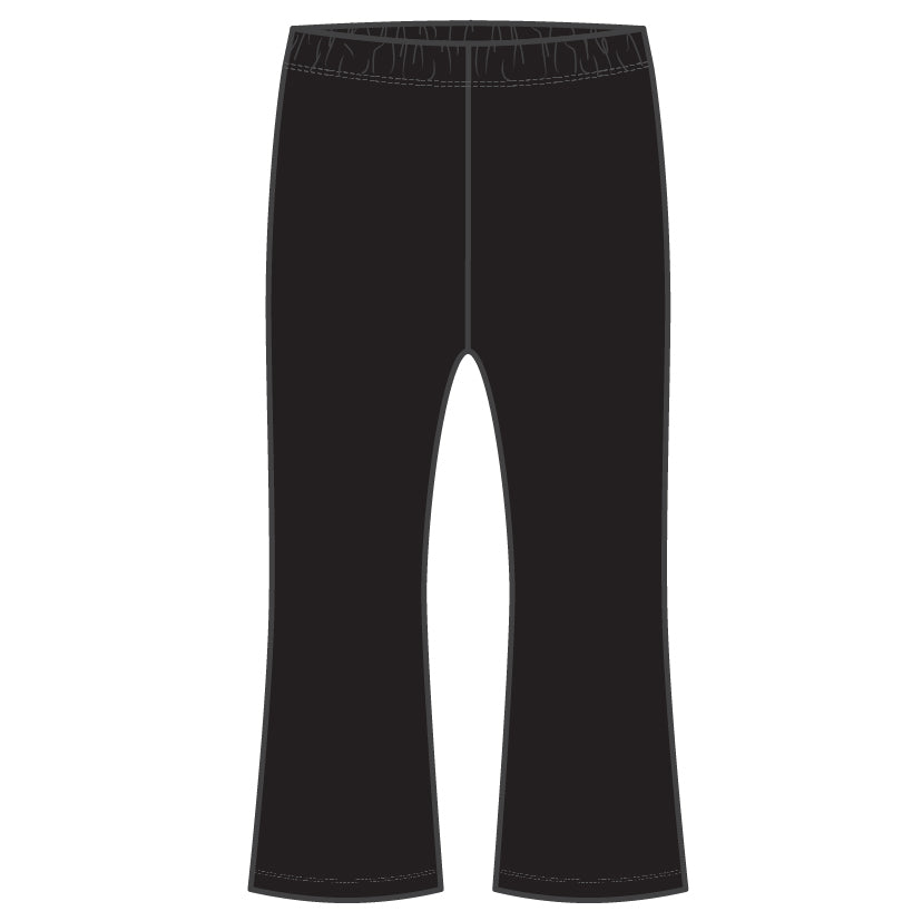 FLARED PANT KNIT-BLACK