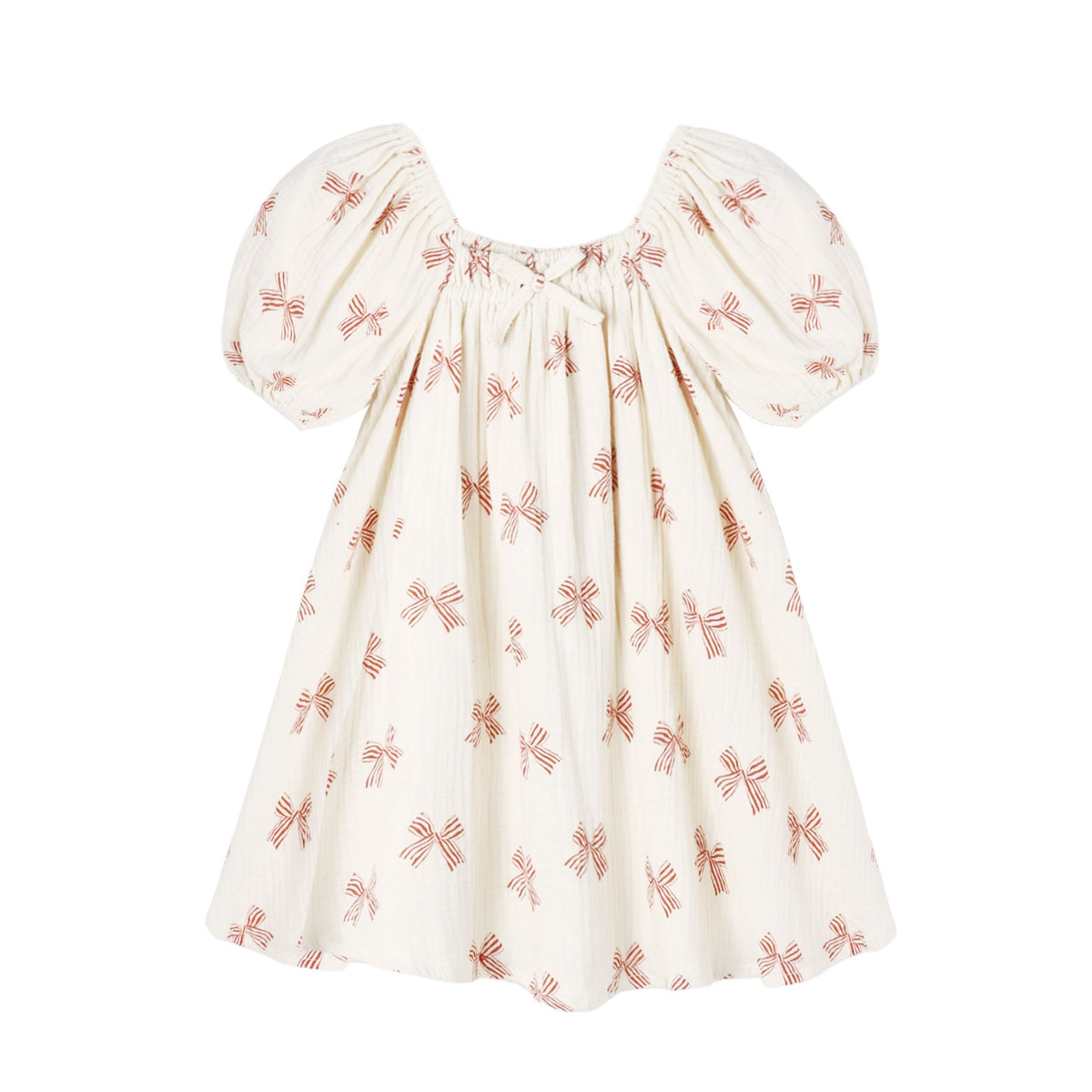 SABRINA MINI DRESS PEPPERMINT BOWS