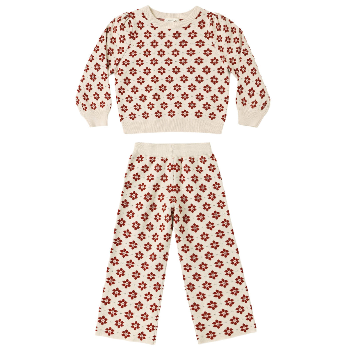 JACQUARD KNIT SET POINSETTIA