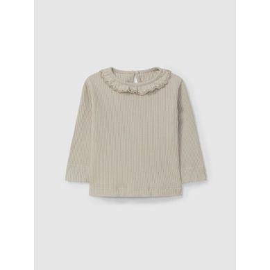 Girls Long Sleeve Tee w/Ruffle Collar