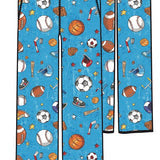 Blue Sports Printed Plush Loungewear Pant