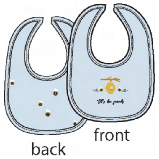 HONEY HILL ORG COTTON REVERSIBLE BIB