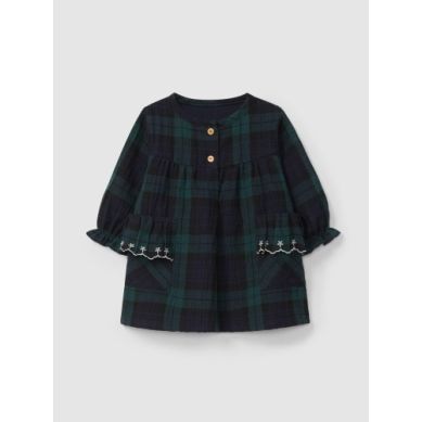 Green/Navy Plaid Dress