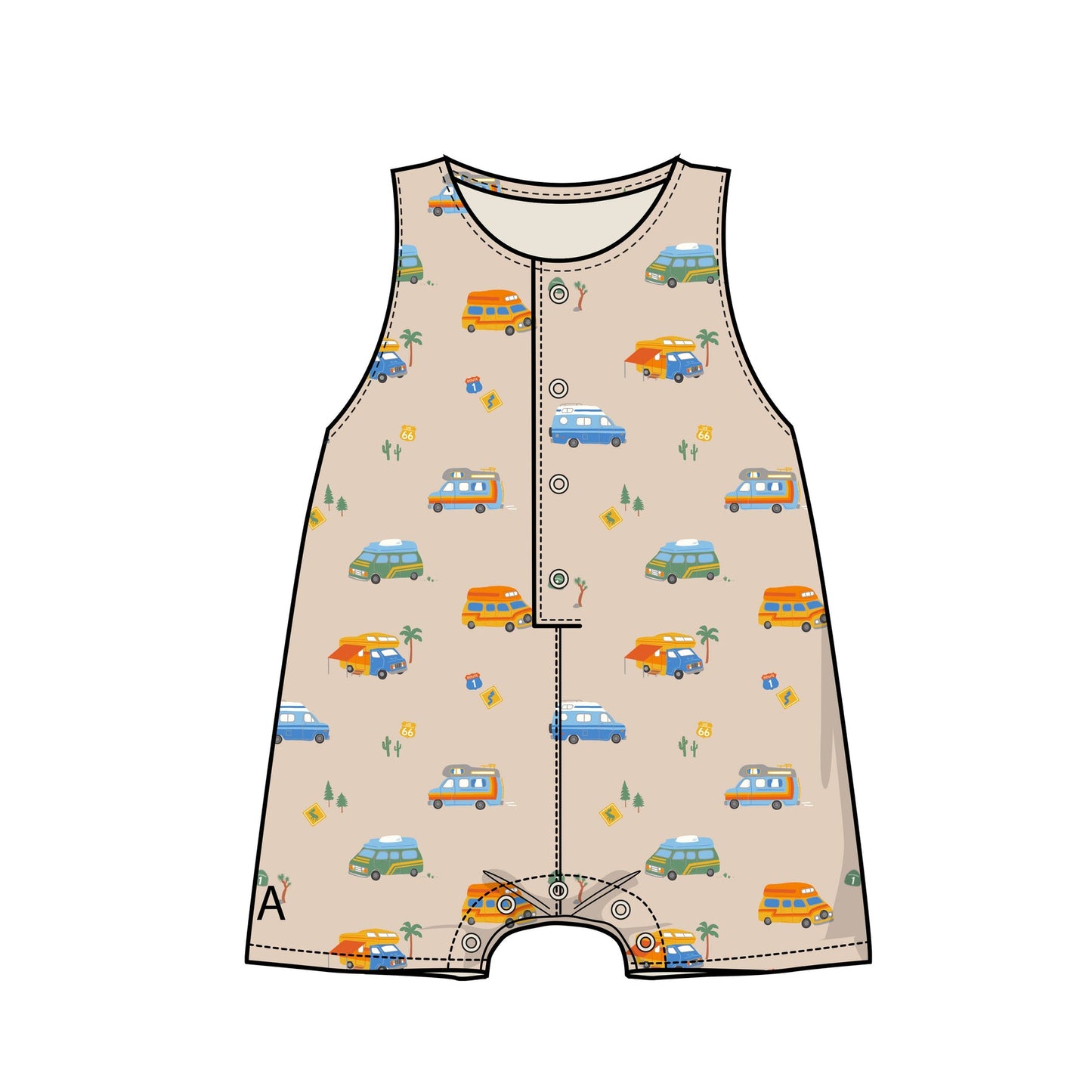 Shortie Romper Asst Prints