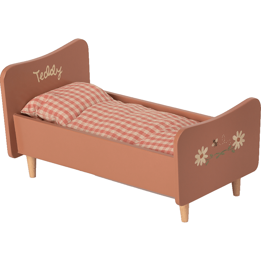 Wooden bed, Teddy mom - Rose
