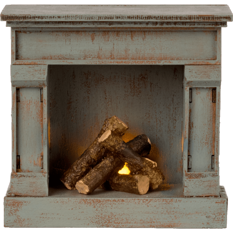Fireplace Vintage Blue or Off White