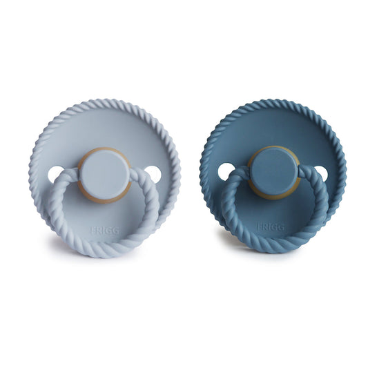 Frigg Rope Natural Rubber Pacifier 0/6mo | 2-Pack