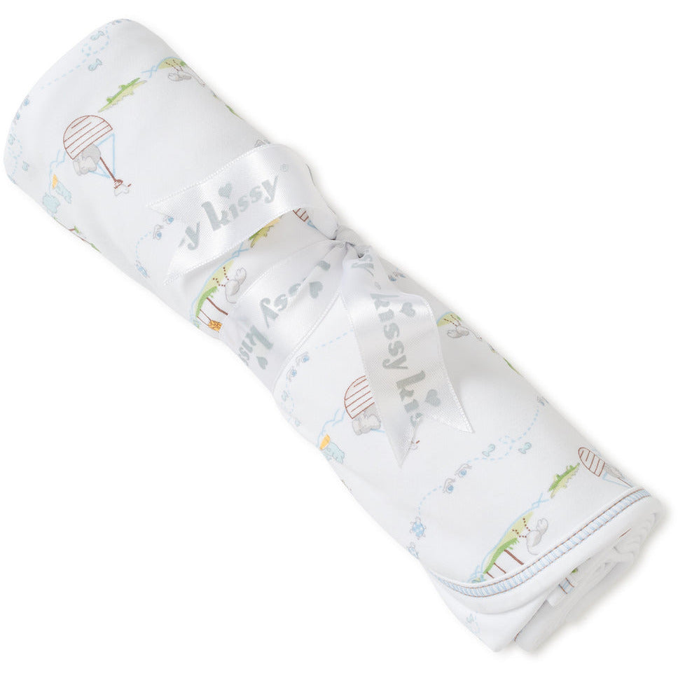 Blue Noah's Print Blanket