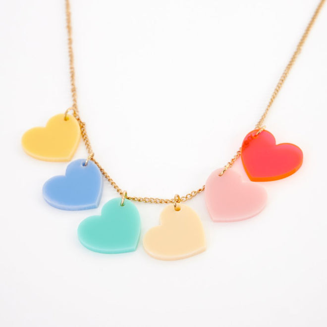 Rainbow Heart Necklace