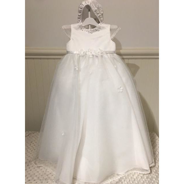 Christening Gown w/Bonnet, Tulle girls