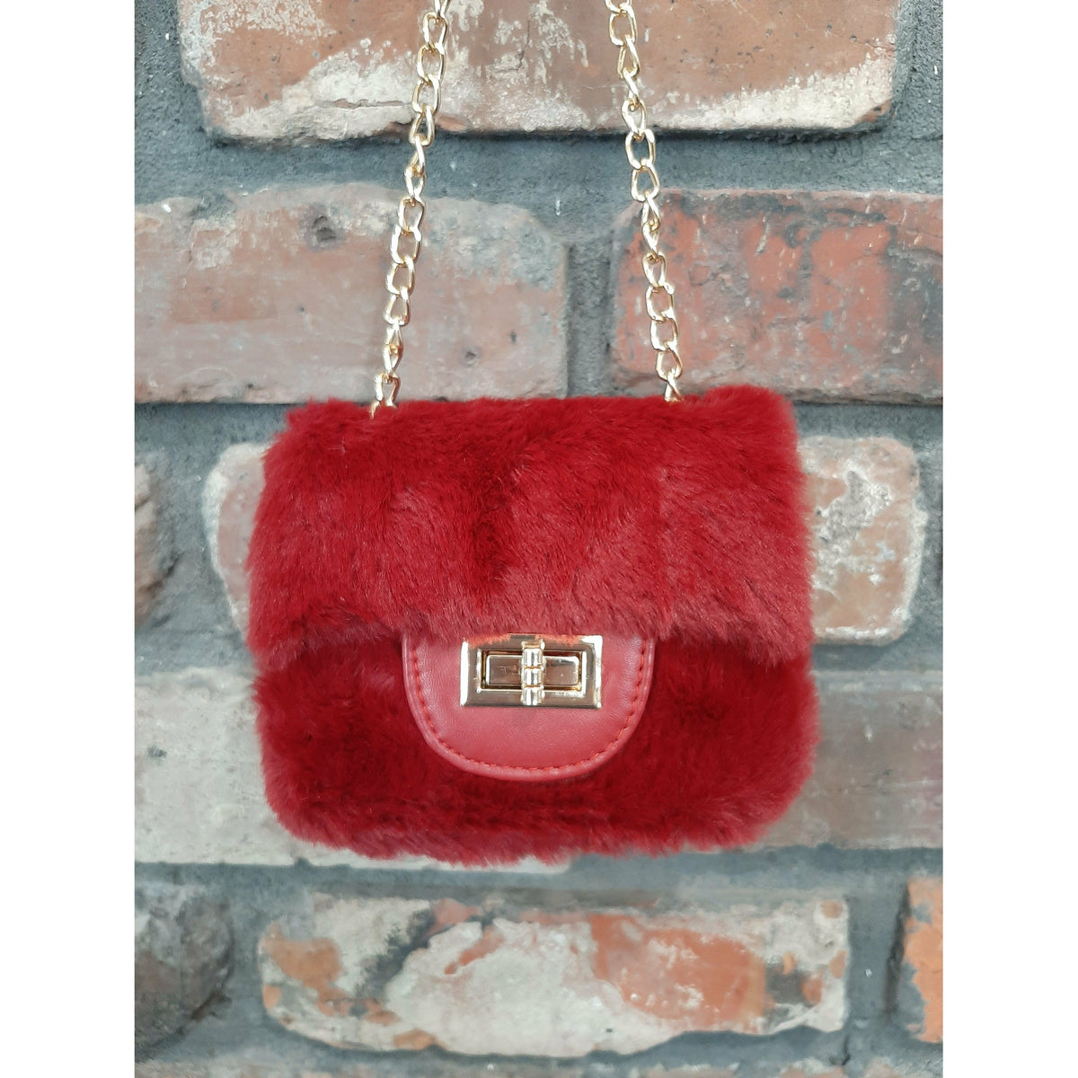 Faux Fur Purse Asst Colors