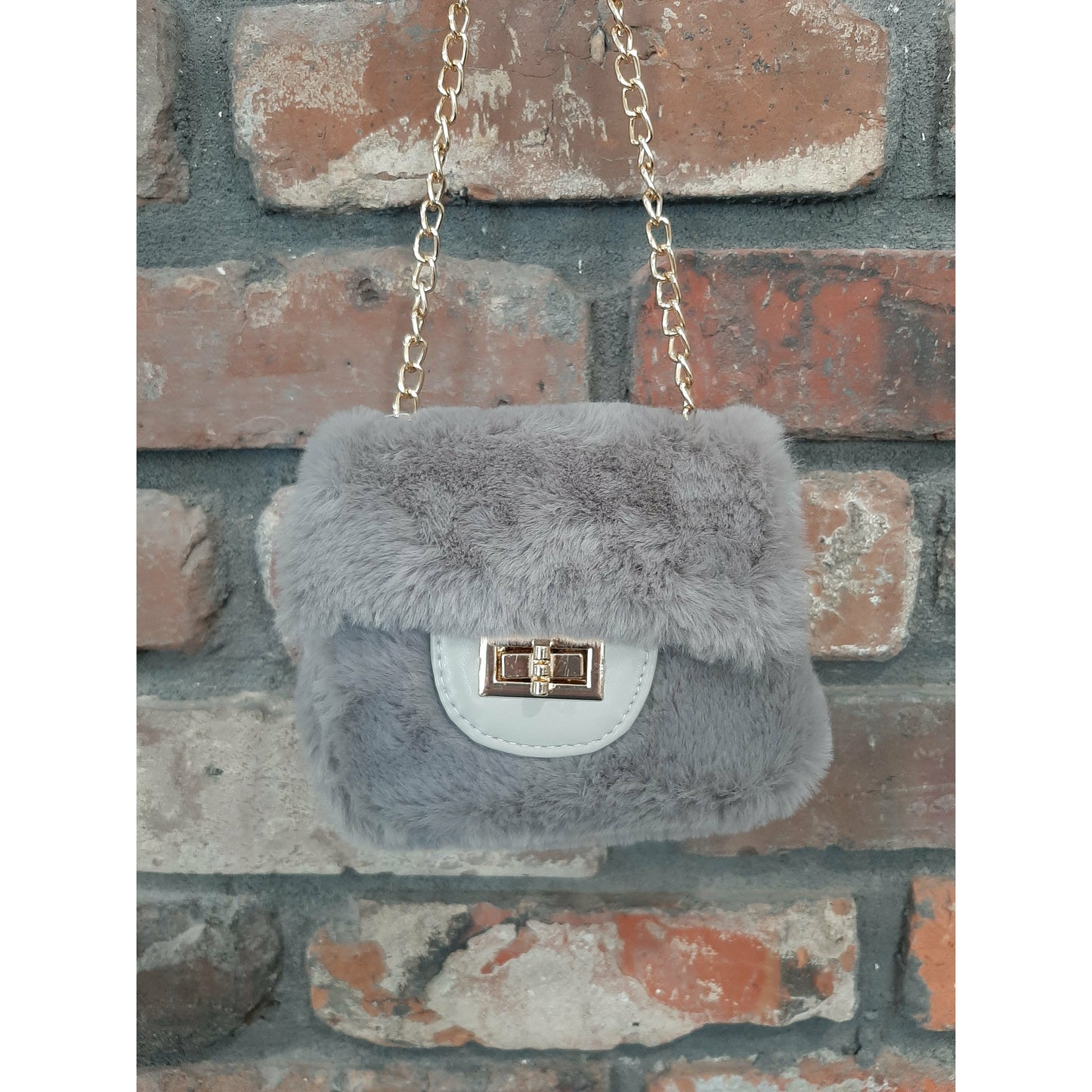 Faux Fur Purse Asst Colors