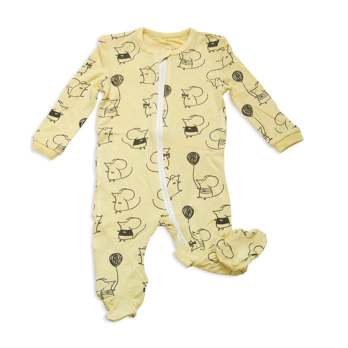 Bamboo Printed Footies with Easy Dressing Zipper