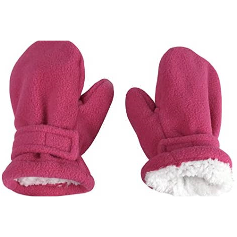 N'Ice Caps Kids Baby Easy-On Sherpa Lined Fleece Mittens