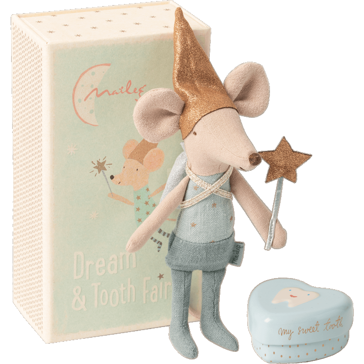 Tooth fairy mouse in matchbox, Big sister or Big brother