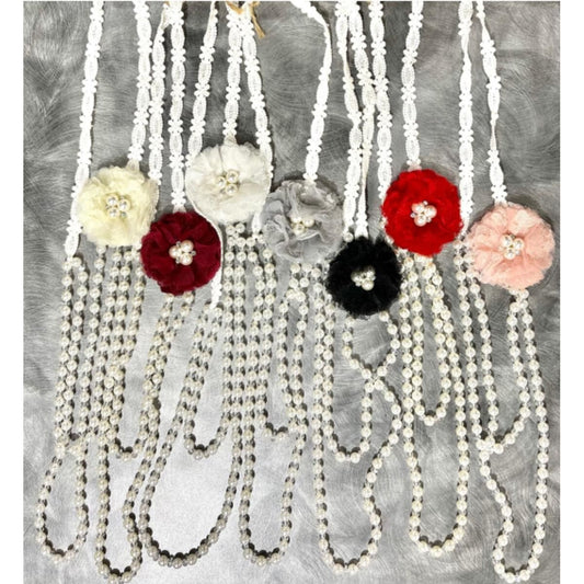 THREE PEARL FLOWER NECKLACE