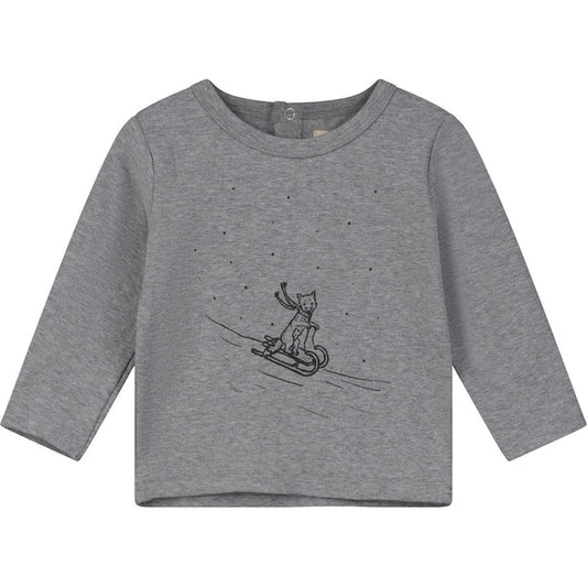 Bronnen T-shirt in Grey Sleds