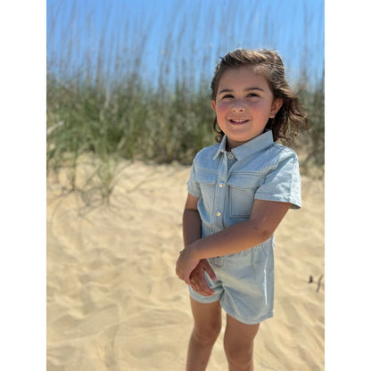 Addison Romper Light Denim