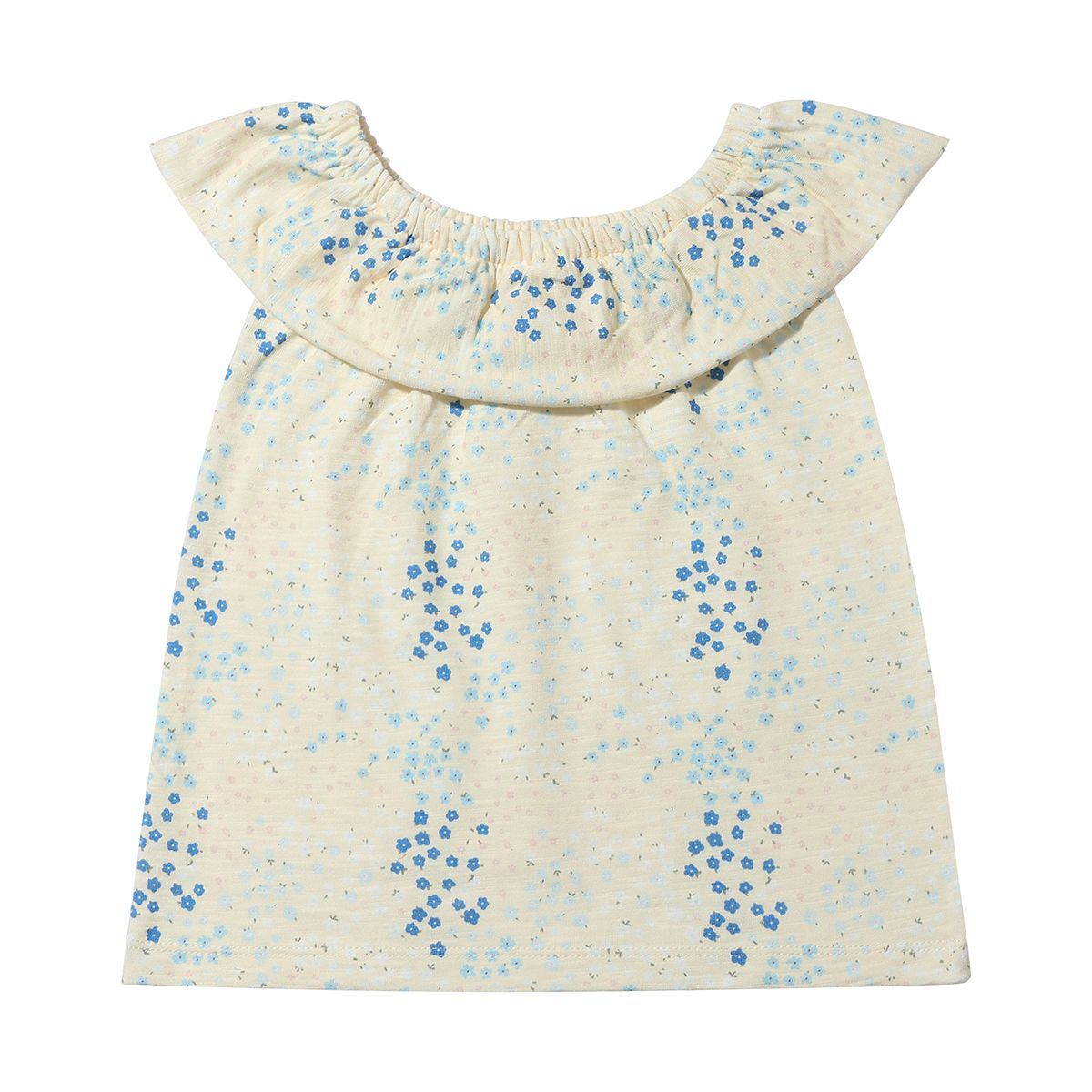 ZOE TOP BLUE SPRING FLORAL