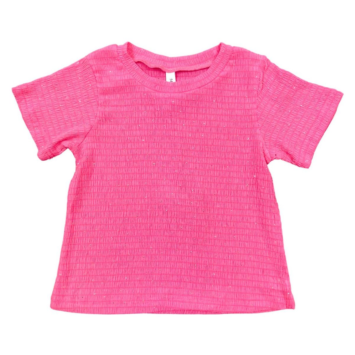 RHINESTONE-DOTTED-T-SHIRT HOT PINK