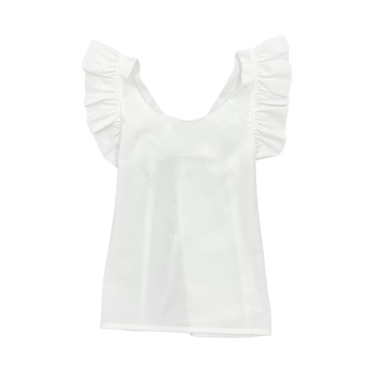 CROSSED BACK RUFFLE TANK