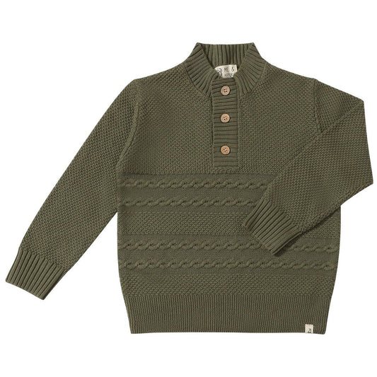 CABLE Sweater Green