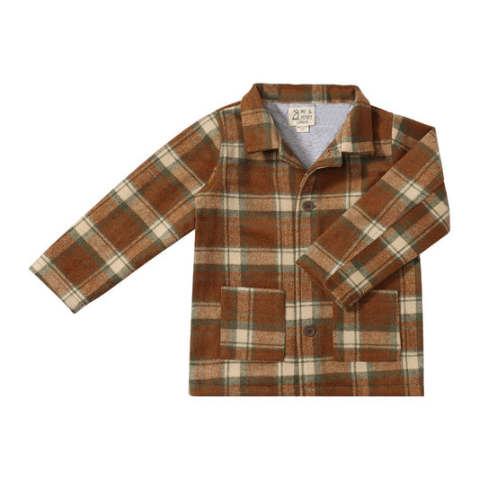 ADOBE Shacket Brown/Green Plaid