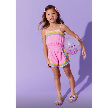 Pink Rainbow Summer Romper