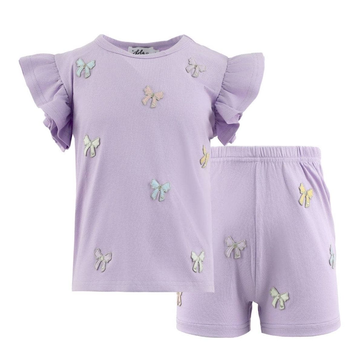 Lavender Pretty Bows Short Set