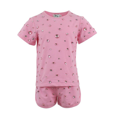 Pinky Gems Short Set