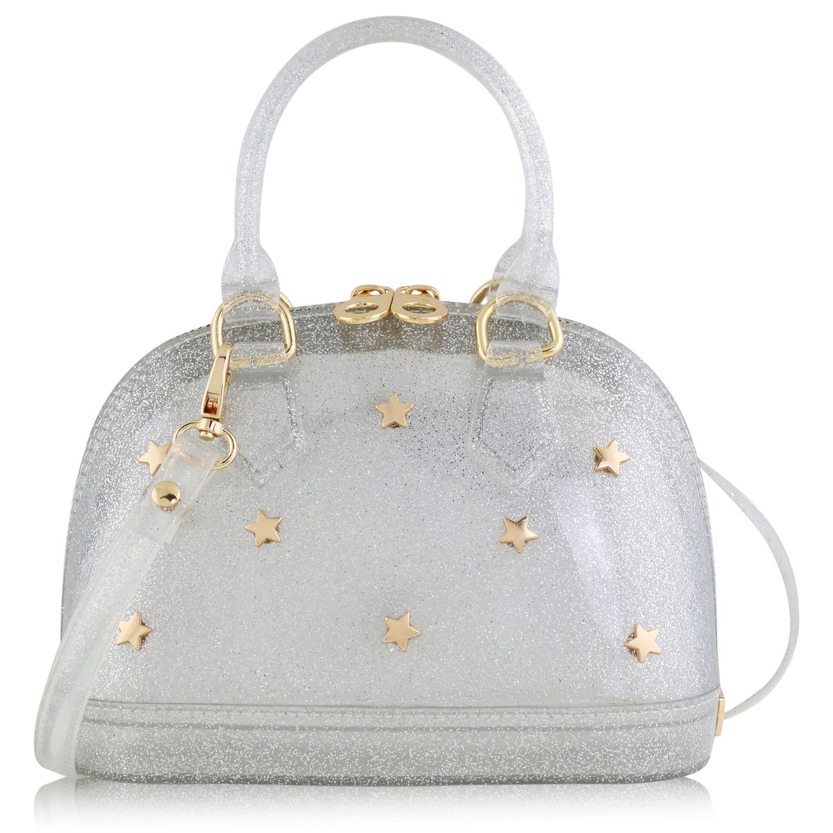 Silver Cate with Gold Stars