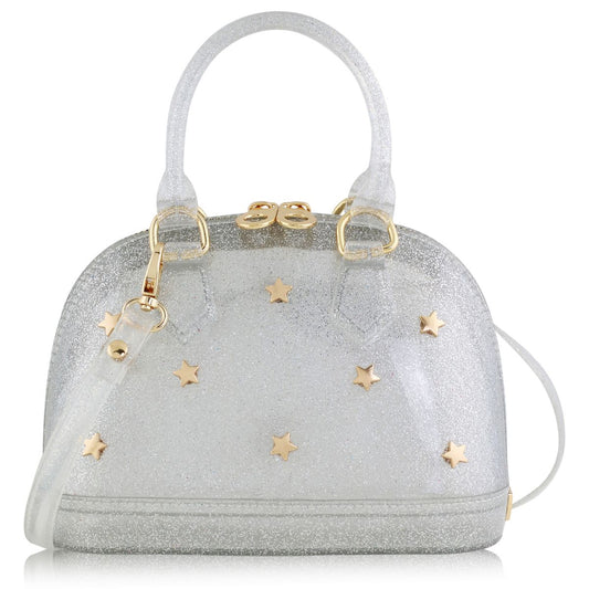 Silver Cate with Gold Stars