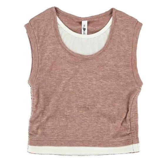 RIBBED SINCHED WAIST TANK