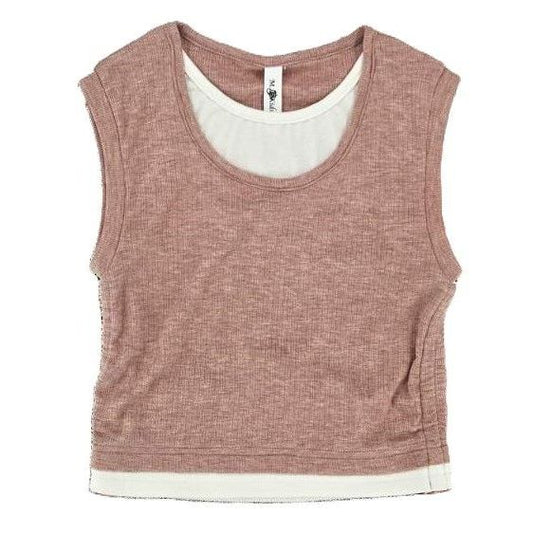 RIBBED SINCHED WAIST TANK