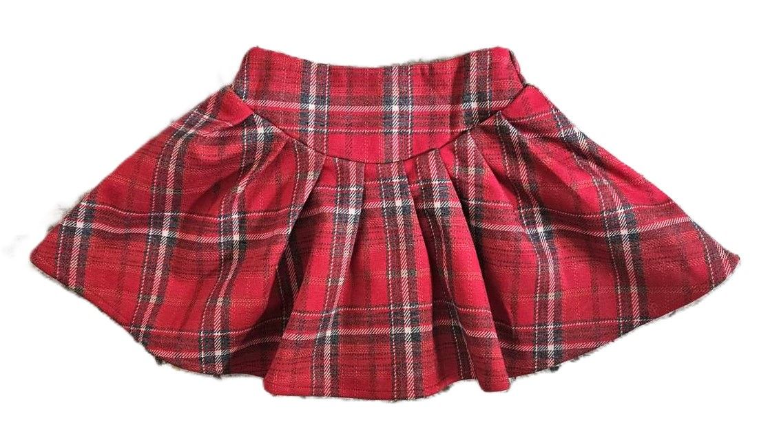 PLAID PLEATED SKORTS