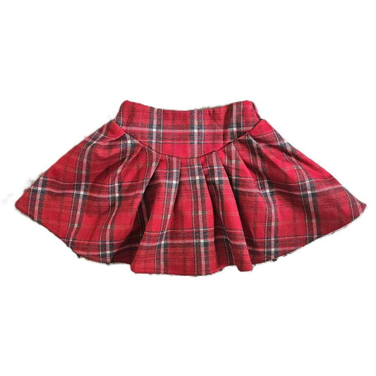PLAID PLEATED SKORTS