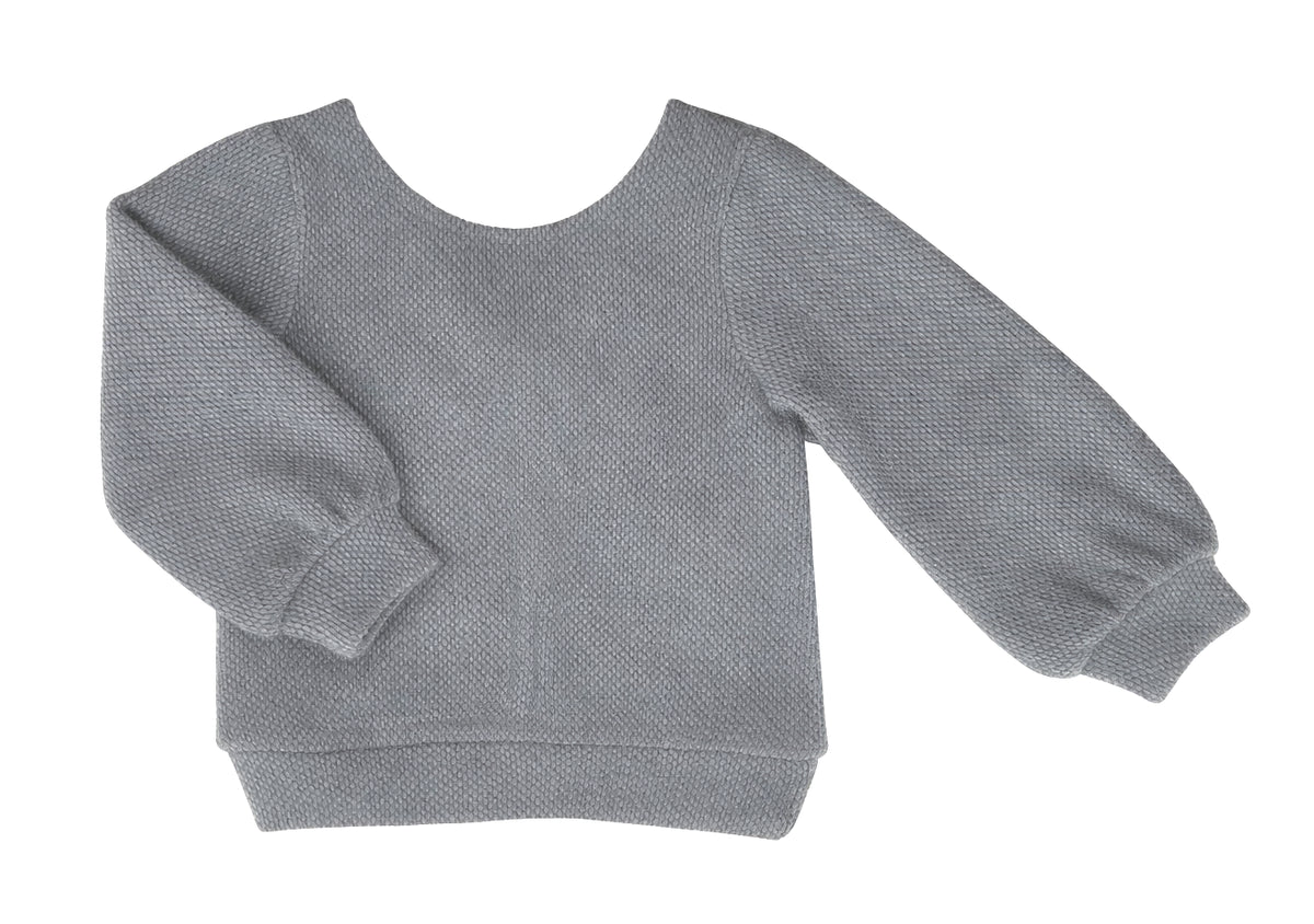 BOW BACK SWEATER BLUE
