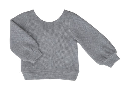BOW BACK SWEATER BLUE